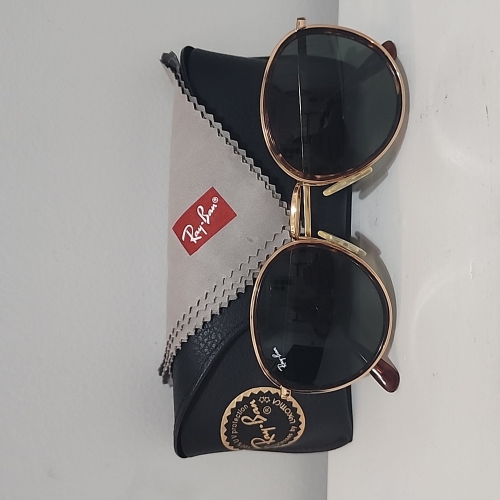 Vintage 80's 90's Bausch & Lomb Ray-Ban Round Collection Adin Dark Tortoise